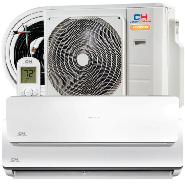 48,000 BTU 2 Zone 12k+36k Wall Mounts with 25ft Installation Kits, Hyper Heat Series 21.8 SEER 4 TON Dual Zone Ductless Multi Mini Split AC System Wi-Fi Adapter Included