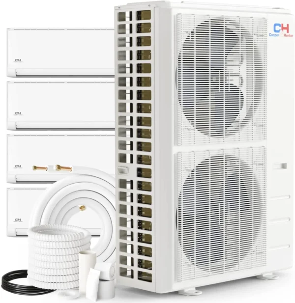 55,000 BTU 5 Zone 12k+12k+12k+12k+12k Ductless Mini Split with Installation Kits, Olivia Series 20.5 SEER 4 1/2 Ton Penta Zone Five Zone Air Conditioner System