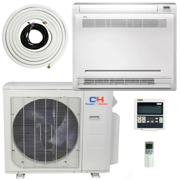Cooper & Hunter 18,000 BTU 230V 20.8 SEER Universal Floor/Ceiling Ductless Mini Split Air Conditioner 1.5 TON, Sophia Series + Installation Kit Option