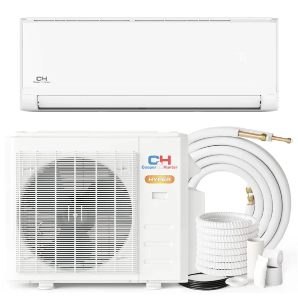 Cooper & Hunter 18,000 BTU 230V 20 SEER 1.5 TON Ductless Mini Split Air Conditioner Heat Pump, HYPER Heat Series + Installation Kit Option Wi-Fi Adapter Included