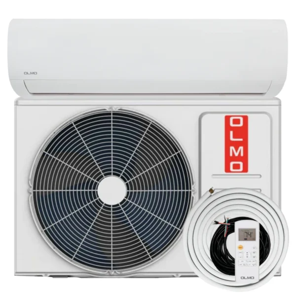 OLMO 12,000 BTU 230V 16.8 SEER Ductless Mini Split Air Conditioner & Heat Pump, Alpic Eco Series + Installation Kit Option